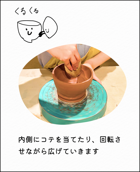 コテで磨く