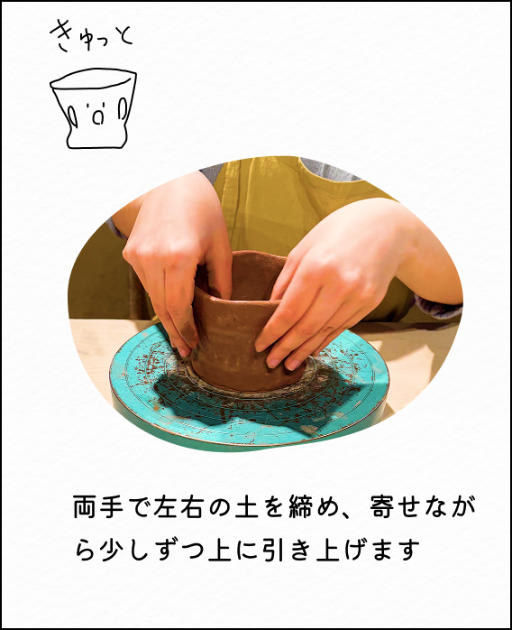 土をしめる